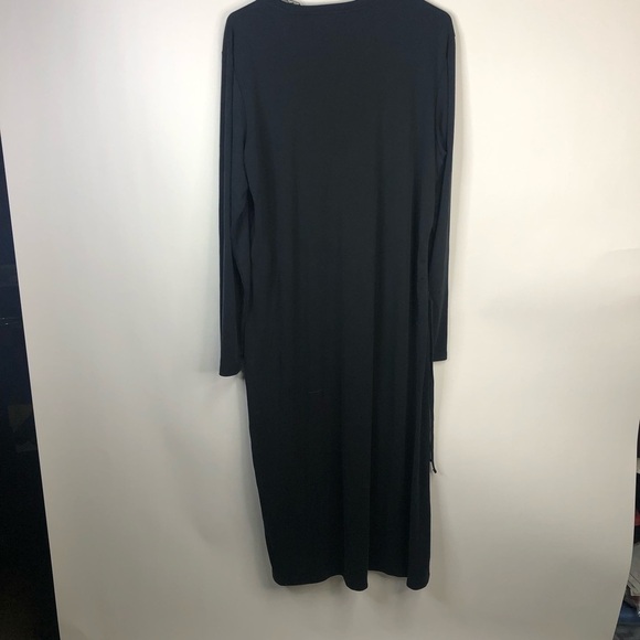 Vero Moda Curve long black dress tencel modal long sleeved crew neck 2X - Picture 5 of 14